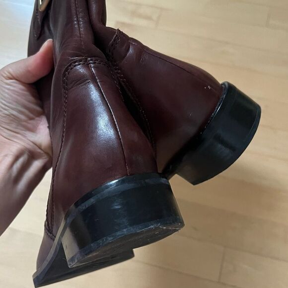 Ecco HOBART 25MM Zip Tall Riding Leather 3 Side Buckle Boot 8-8.5 - Picture 12 of 16